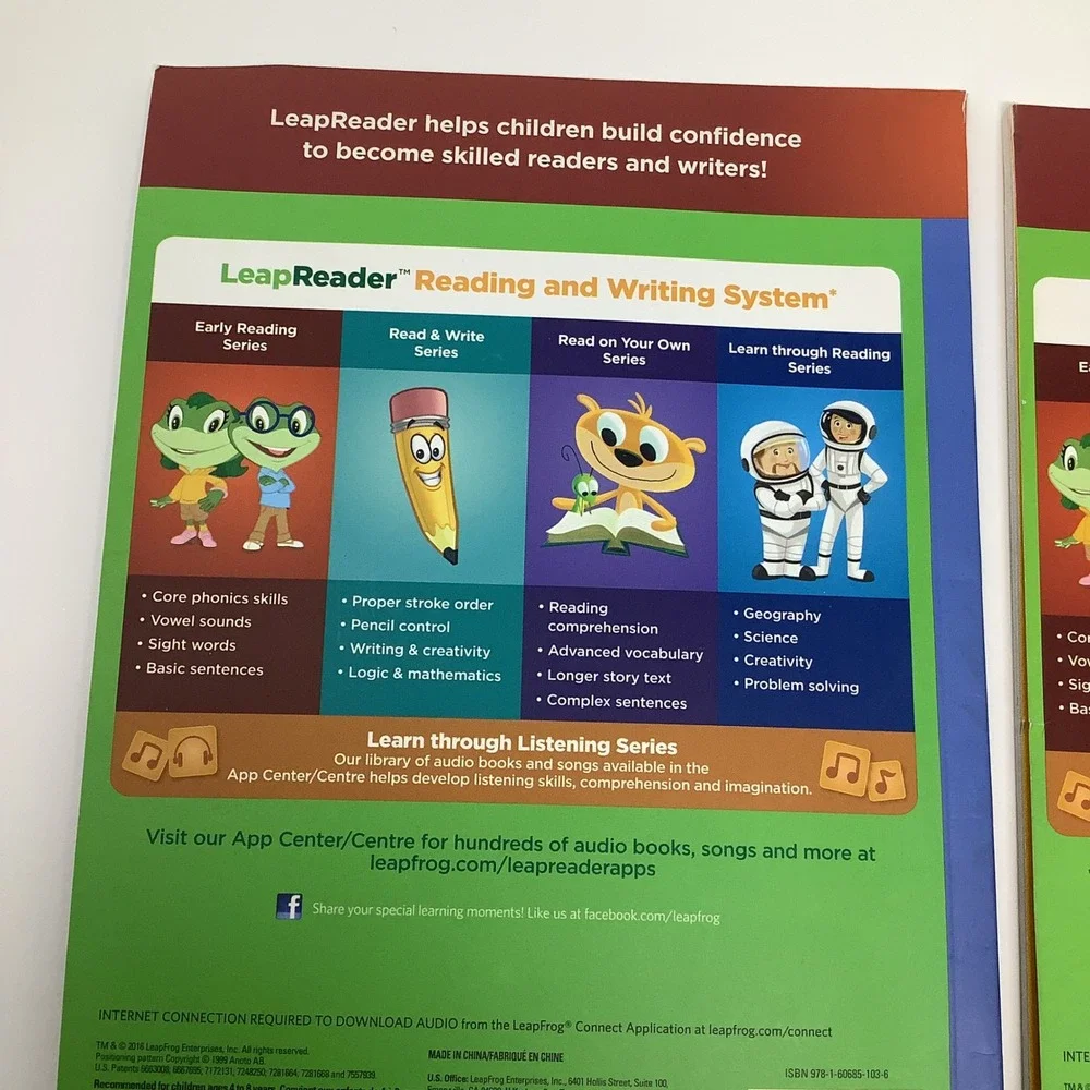 LeapFrog LeapReader Early Reading Books Lot 2‎ Best Job I Spy Sky Hardcover